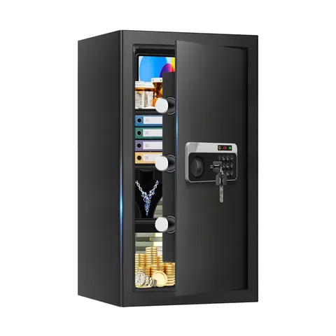 5.2 Cuft Large Floor Safe, Heavy Duty Fire Proof Safes for Home Use with Digi...