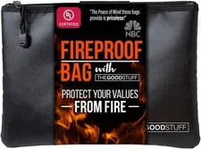 Fireproof Money Bag 10x13in Waterproof Zipper