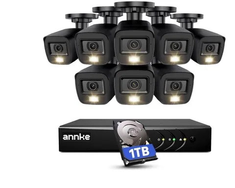 ANNKE 3K Lite Wired Security Camera System Outdoor, 8X 2MP Cameras, 1TB HDD