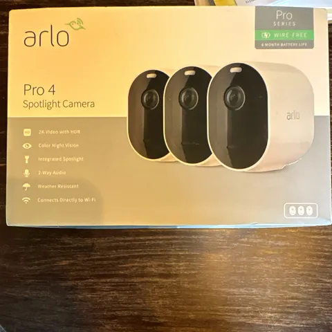 Arlo Pro 4 Spotlight Camera 3-Cam Wireless Kit 2K HDR Color Night Vision