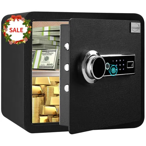 Heavy-Duty Biometric Safe Box - Alloy Steel Security Cabinet