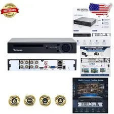 Advanced 8 Channel Hybrid DVR 1080P NVR/AHD/TVI/CVI - Remote Access, USB Backup