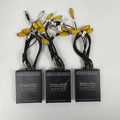 Lot of 3 Pro Vision Video Systems Solid State DVR PD-1736 Video Recording System