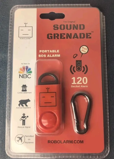 RoboAlarm Plus 120db Emergency Alarm for Jogging, Camping, Hiking, Etc, New