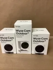 NEW Wyze Cam Outdoor Starter Bundle WVOD1B1 + 2 Expansion Cams WVOD1 Wire-Free