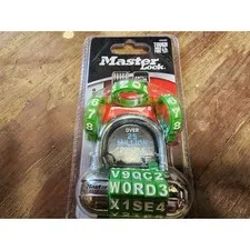 Green Master Lock 1534D Word Combination Padlock