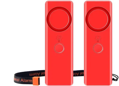 2pc Personal Alarm 125dB with LED Flashlight Protect against Intruders/attackers