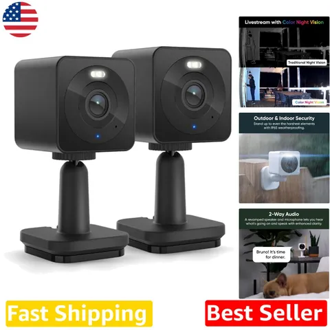 Waterproof Cam OG Security Cameras 1080p Wi-Fi Color Night Vision 2-Way Audio