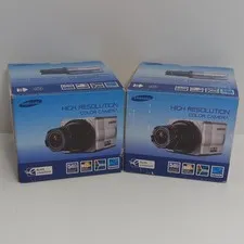2X-Samsung SCC-B1311N Color CCTV BNC CCD Silver Indoor Camera Body Only NO LENS