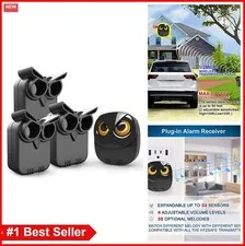 Wireless Driveway Alarm 1/2 Mile Range 3 Sensors Motion Detector System