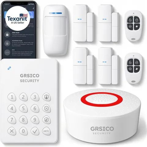 9-Piece Home Security System, Wifi Wireless Alarm System, 120Db Siren Alert, DIY