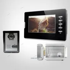 7inch Wired Video Security Door Phone Electric Lock Supported for Home Security