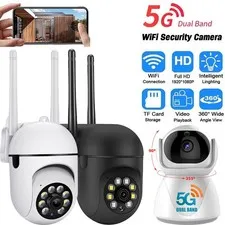 Wireless 2.4G&5.8GHz WiFi Security Camera System Home Night Vision Surveillance