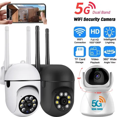 Wireless 2.4G&5.8GHz WiFi Security Camera System Home Night Vision Surveillance