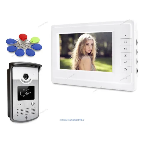 7" Hands-free Video Door Phone Intercom System with Intra-monitor Audio Intercom