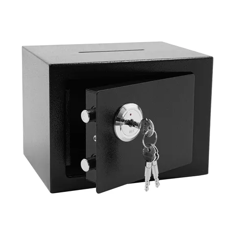 4.6L Small Secure Fireproof Steel Safe High Security Cash Money Safe Box