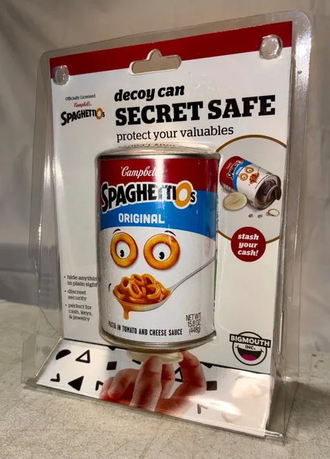 SPAGHETTIOS DECOY CAN SECRET SAFE Slightly Beat Up Package BRAND NEW