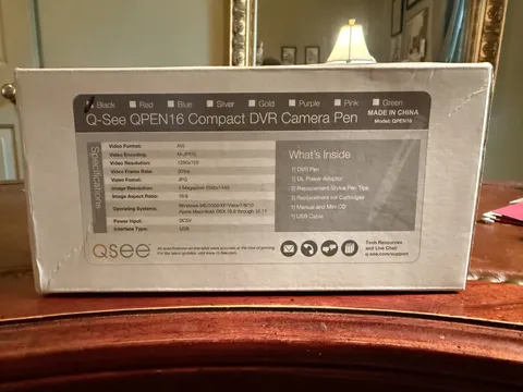 QSee QPen 16GB - QPEN16 - DVR Pen, AVI MPEG 4MP 16:9