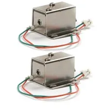 2Pcs Door Drawer Tongue Down Electric Lock Assembly Solenoid Slim Design Lock
