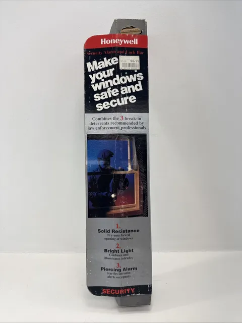 Vintage Old Retail Surplus Honeywell Security Alarm And Lock Bar New In Box