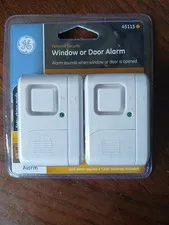 GE 45115 Personal Security Window or Door Alarm - Almond Colored New