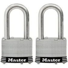 Master Lock Padlock 1 3/4In Pin Tumbler Keyed Dual Ball Bearing 2Pk
