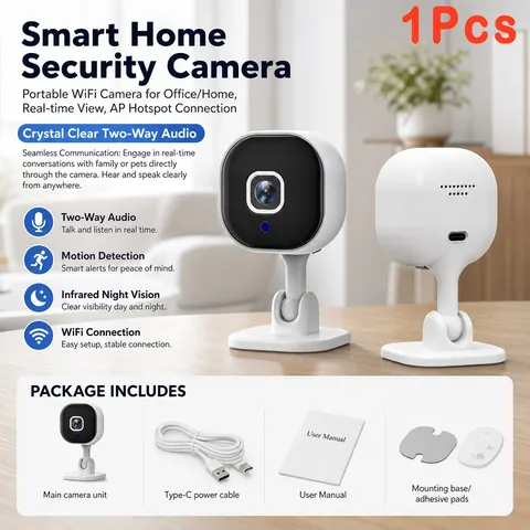 High Grade HD Wireless Indoor Surveillance Camera for Home Office Pet Monitoring