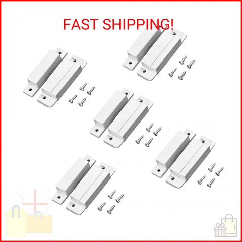 QWORK MC-31 Wired Surface-Mounted NC Magnetic Door Window Contact Sensor Alarm R