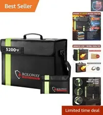 Large Fireproof Bag 5200℉ Heat Insulated 17 x 12 x 5.8 inches with Reflective...