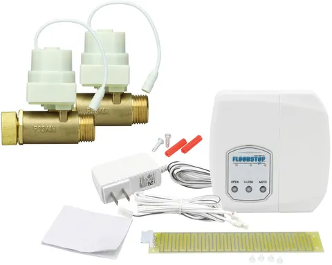 FloodStop Washing Machine Leak Detector Kit with Automatic Water ShutOff and ...