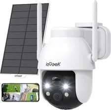 ieGeek Wireless Outdoor Solar Wifi Security Camera 360° PTZ Home Battery CCTV