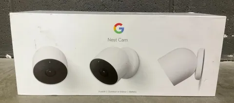Google Nest Cam Indoor Outdoor Wire Free Camera 3 pack snow GA02077-US ✨❤️✨👀