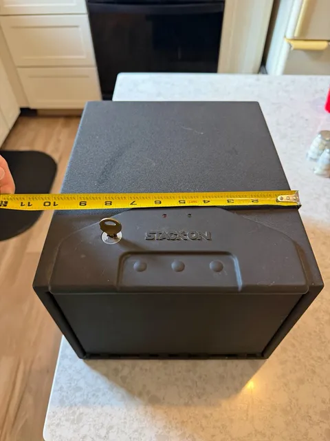 Stack-On Small Black Digital Security Safe, Electronic Combo Lock w Override Key