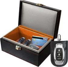 Faraday Box for Car Keys RFID Signal Blocker Anti-Theft Key Fob Protector Pouch
