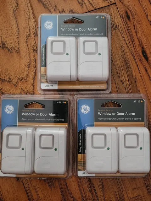 GE Window Or Door Alarm 45115 New, Lot of 3 2-packs