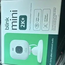 Blink Mini 2K+ Indoor/Outdoor Camera 2K Resolution Color Night Vision Alexa