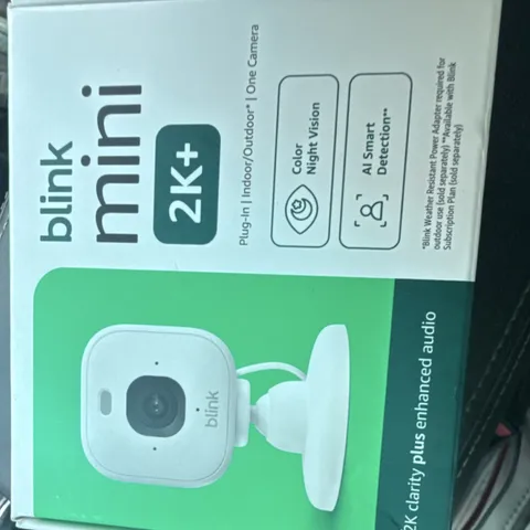 Blink Mini 2K+ Indoor/Outdoor Camera 2K Resolution Color Night Vision Alexa