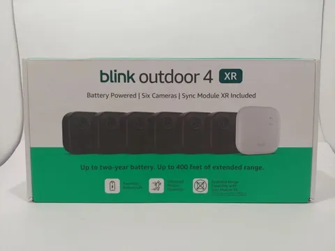 Blink Outdoor 4 XR - 6 Wireless Security Cameras + Sync Module Range 400Ft New