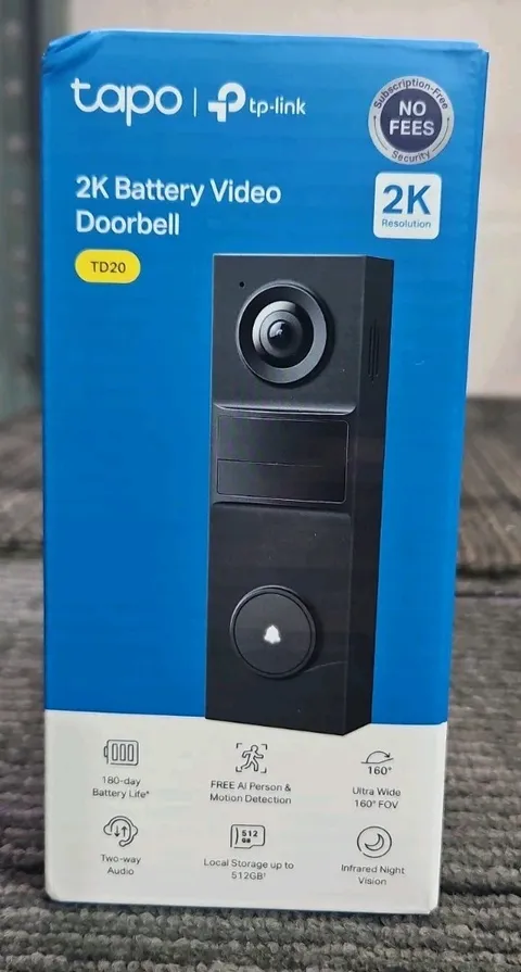 TP-Link Tapo TD20 2K Battery Video Doorbell