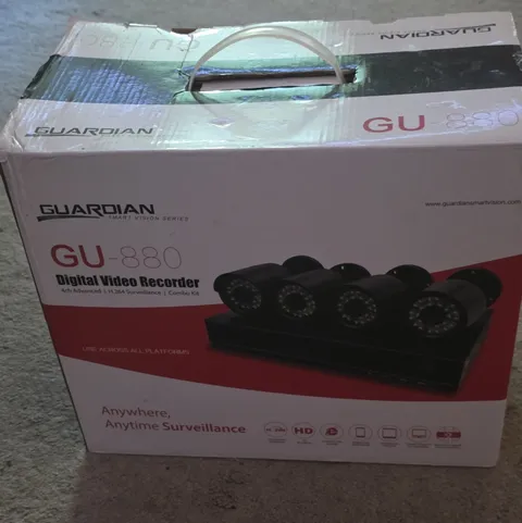Guardian GU-880 4CH 3TB H.264 HD Digital Video Recorder CCTV Kit w/ 4 Cameras