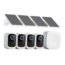 4K Security Cameras Wireless Outdoor/Indoor, Battery Cameras White-4-Cam-Kit