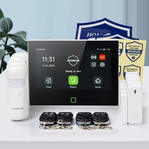 HOMSECUR App Control WIFI 4G Alarm System Wireless Home Burglar Security Alarm