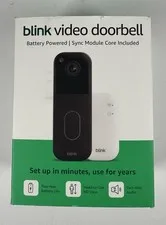 Blink Video Doorbell Battery 2nd Generation w/Sync Module Black - New