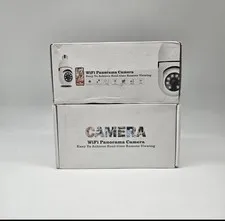2 WIFI Panorama 360 Camera’s White Real Time Remote Viewing Voice Color Playback