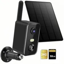 QUORVIXIA No WiFi Security Camera, 4G LTE Cellular Security Camera Battery Po...