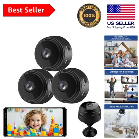 Triple Pack Wireless 1080P HD Indoor/Outdoor Cameras for Baby & Pet Safety