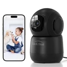 Indoor Camera, 2K Cameras for Home Security with App Motion Detection Auto Tr...