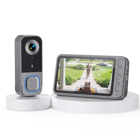 Wireless Doorbell Camera Video Monitor with Display 4.5" Screen Indoor Visual Ba