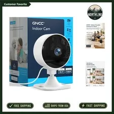 Wi-Fi Enabled 2.4GHz Indoor Camera - 1080P HD, Two-Way Audio, Night Vision
