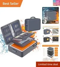 5200°F Document Organizer with Lock,Upgraded Heat Insulated Fireproof＆Waterpr...